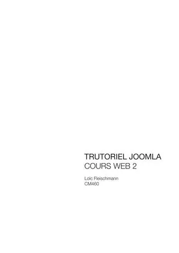 Tutoriel joomla