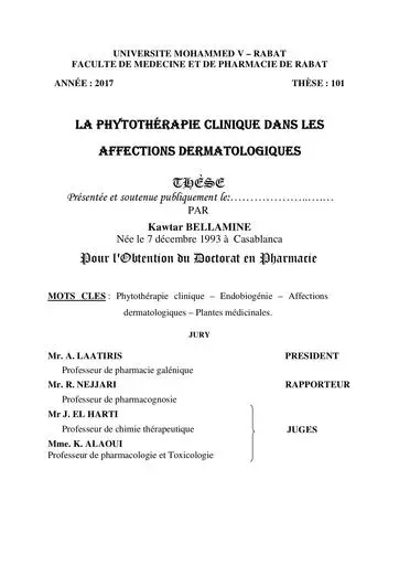 These pharmacie phytotherapie dermatologie