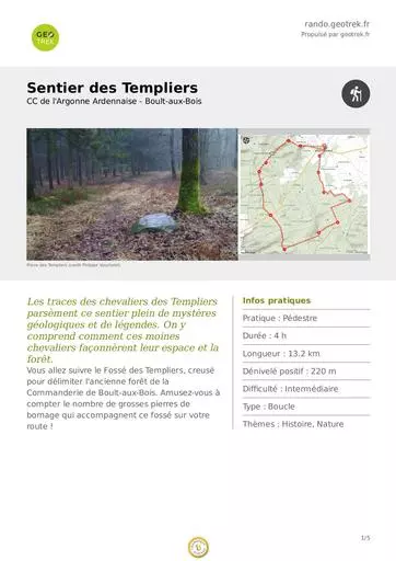 Sentier des templiers randonnee