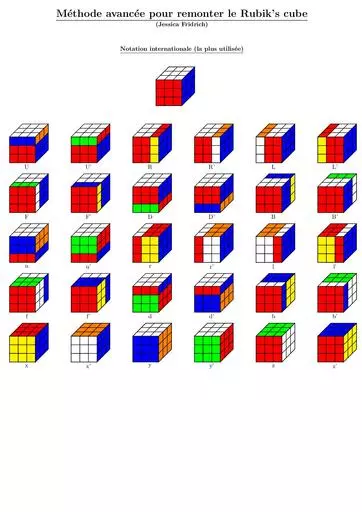 Rubik friddrich couleurs methode avancee