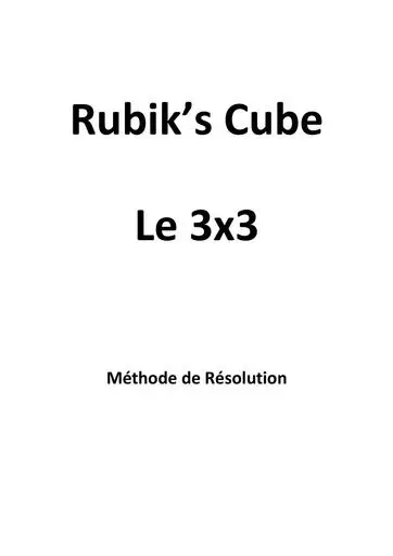 Methode Olicard Rubik Cube 3x3
