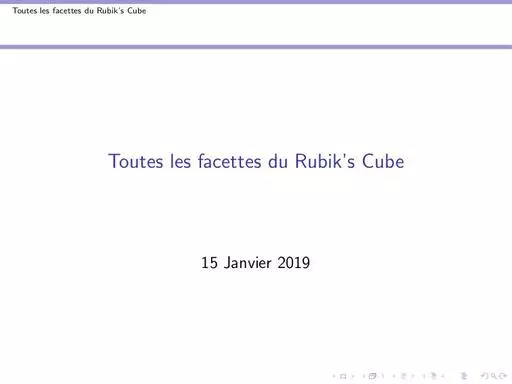 Conférence   rubiks cube