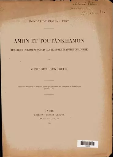 Amon et Toutankhamon 1922