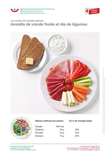 F Assiette de viande froide dip de legumes 2019