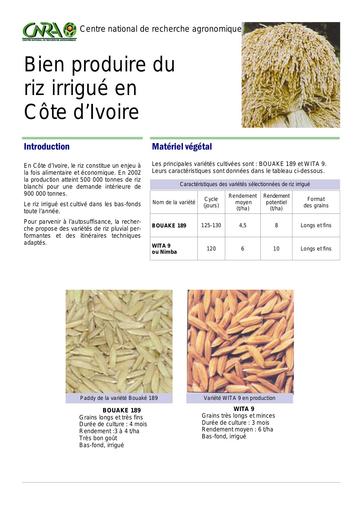 Ftec riz irrigue