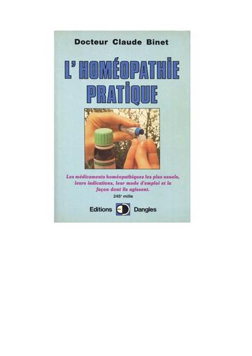 Binet claude   l homeopathie pratique