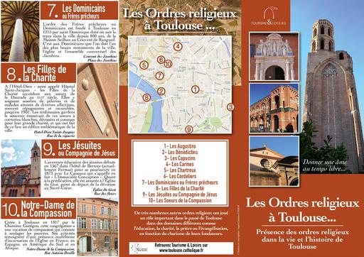 Depliant tourisme ordres religieux toulouse