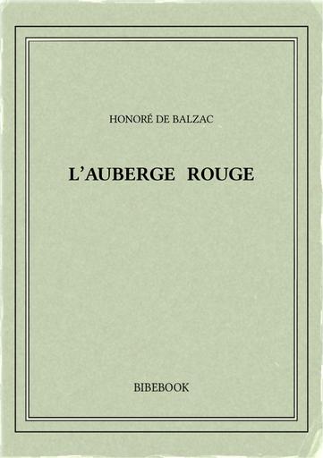 Balzac honore de   l auberge rouge