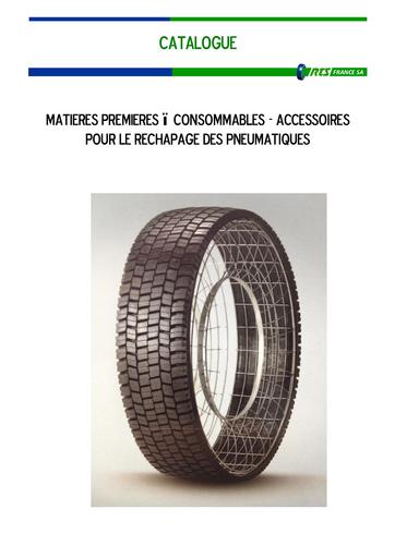 Catalogue RECHAPAGE pneumatiques