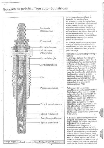 Moteur diesel 3 bougies prechauffage