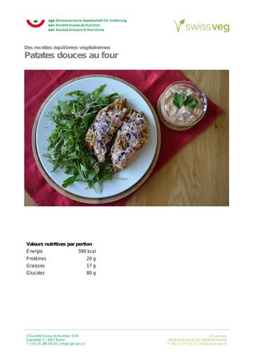 5 recette vegetalienne patates douces au four