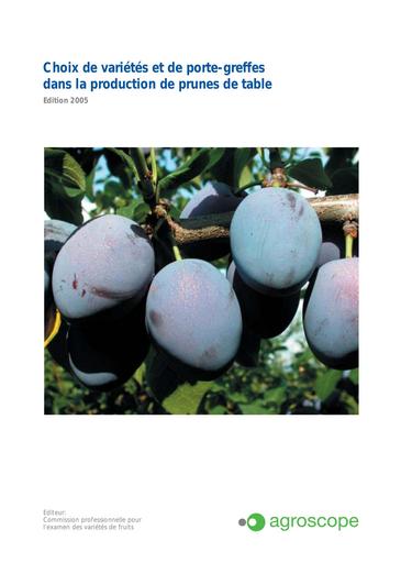 Agroscope   choix variete prunes