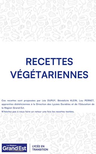 Recettes vegetariennes lycee juin 2023