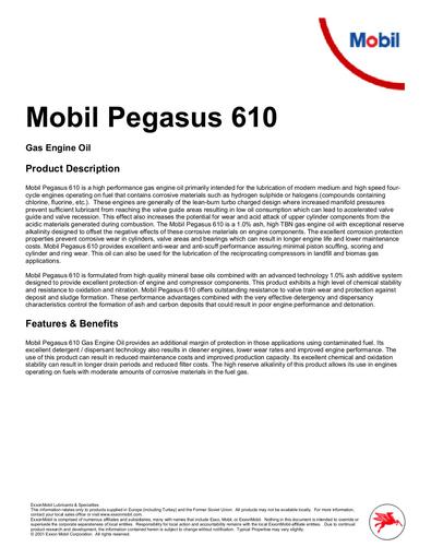 Mobil pegasus 610