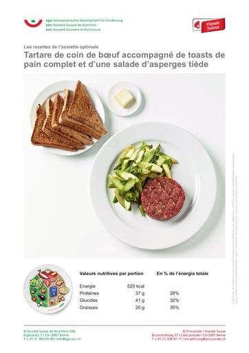 F Tartare de coin de boeuf toasts et salade dasperges 2019