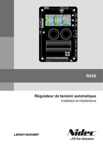 Aes manuel regulateur leroy somer R450