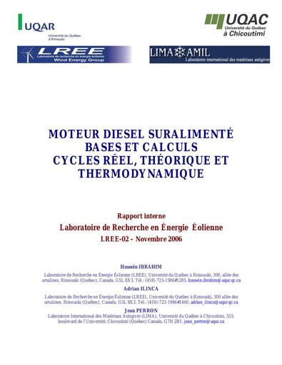 Moteur diesel suralimente   theorie thermodynamique