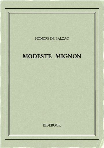 Balzac honore de   modeste mignon