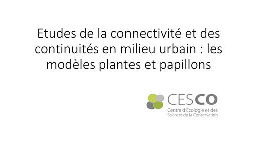 Etudes plantes papillons milieu urbain