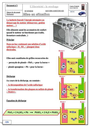 Cours auto electricite stockage