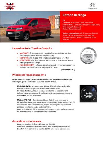 Dangel  FR 2019 02 Leaflet Citroën Berlingo 4x4 FR