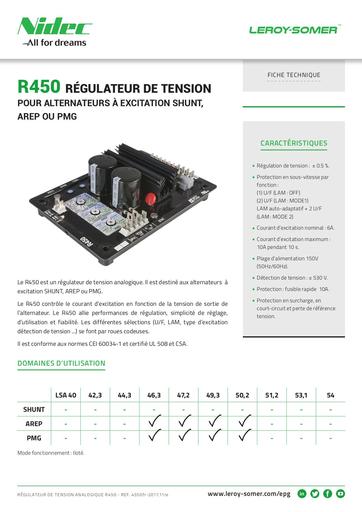 Brochure Leroy Somer R450 fr