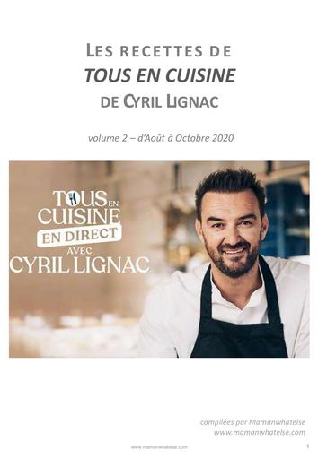 Recettes tous en cuisine cyril lignac