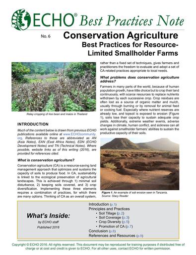 ECHO   bpn 6 conservation agriculture