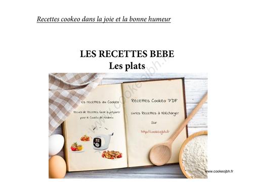 Recettes plats bebe   cookeo