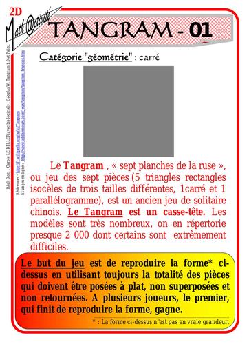 Tangram geometrie maths