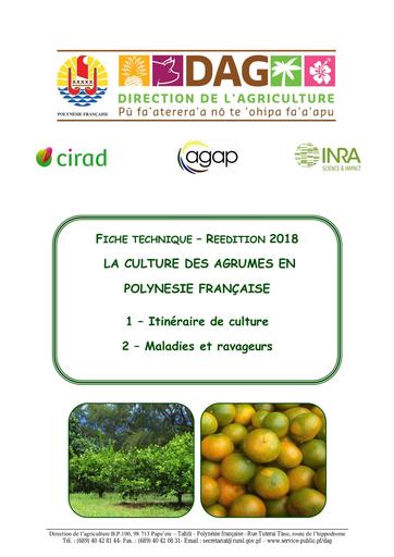 Agrumes itineraire de culture   polynesie Francaise sdr cirad agap inra 2016