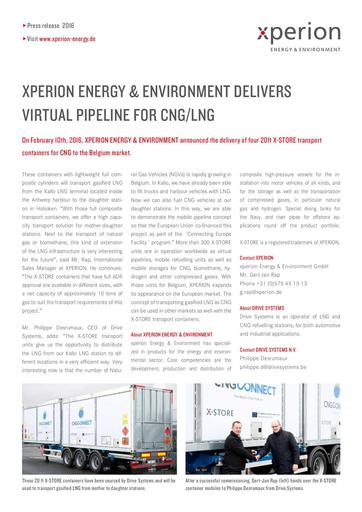 Pressrelease march2016 xperion energy and environment EN 1
