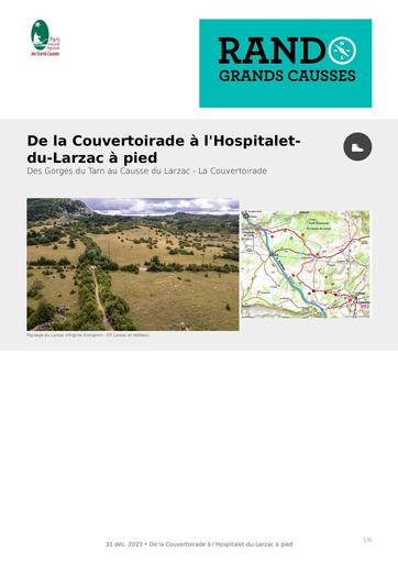 De la couvertoirade a lhospitalet du larzac a pied