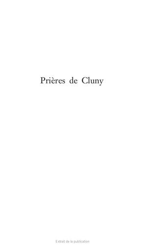 Prières de Cluny