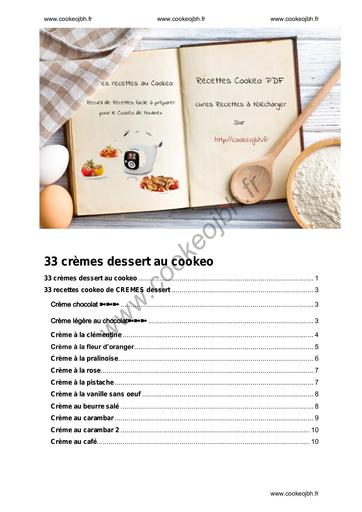 33 crèmes dessert au cookeo