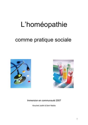 Homeopathie pratique sociale