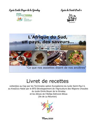 Livret Recettes Afrique du Sud final