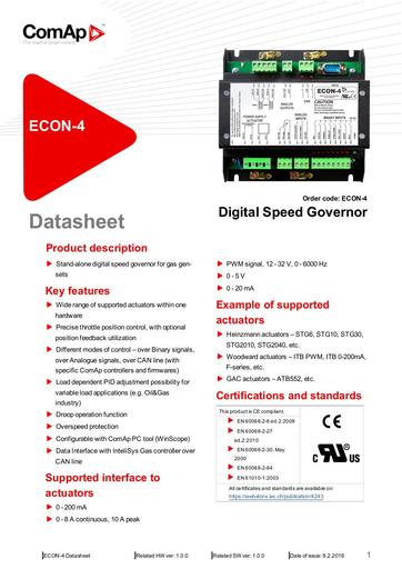 ECON 4 Datasheet