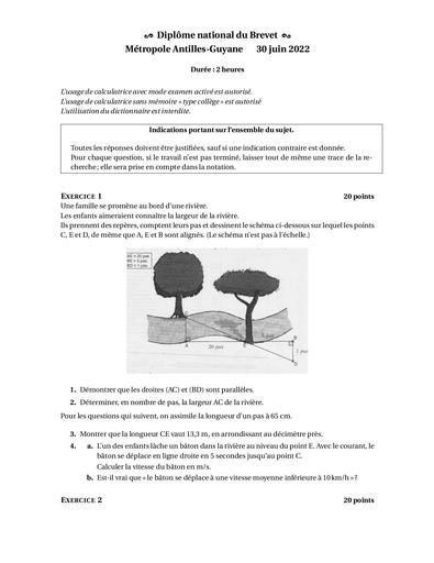 Brevet metro juin 2022 DV