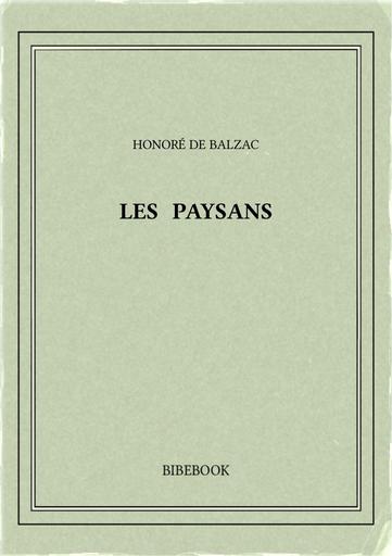 Balzac honore de   les paysans