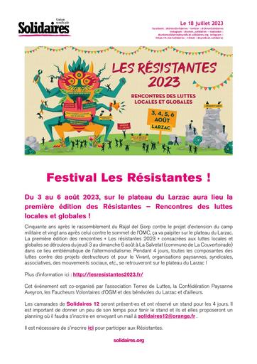 Festival les Résistantes