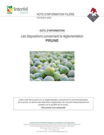 Les dispositions de la reglementation prune interfel 2020