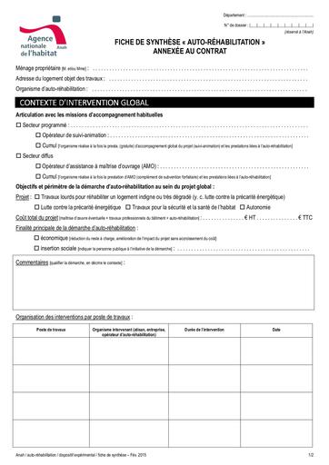 Autorehab Fiche synthese Fev 2015