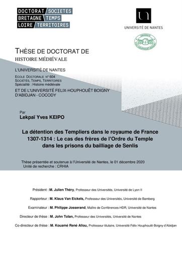 These detention des templiers senlis Keipo