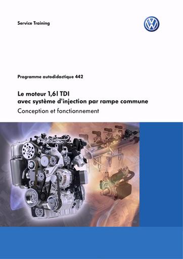 Vw SSP 442 Le moteur 1,6l TDI avec système dinjection par rampe commune